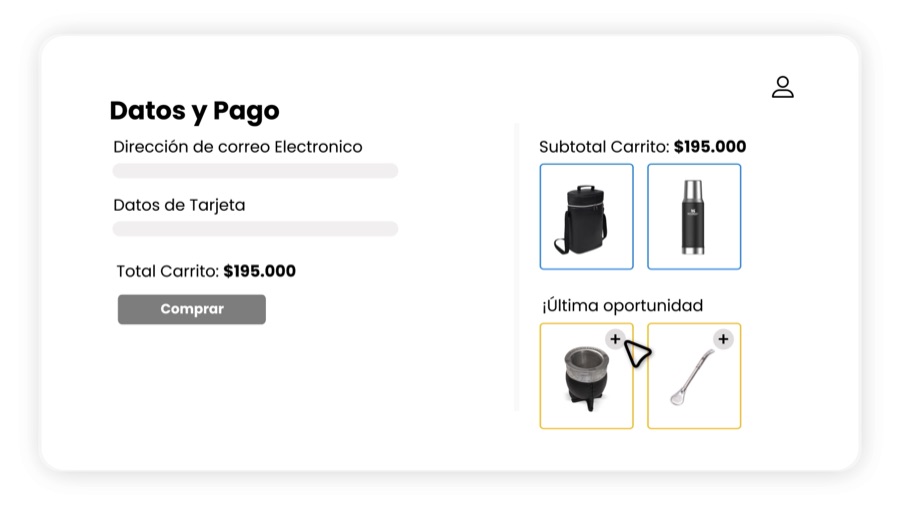 Última oportunidad dentro del checkout